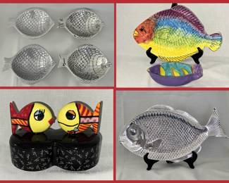 Lots of Cute Fish Dishes and Box