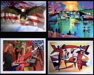 Sample of the Variety of Unframed Signed Prints Available