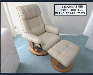 Ergonomic Chair and Ottoman; Benchmaster Furniture Plano TX
