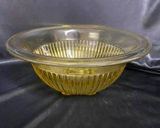 Amber Federal Glass Bowl 