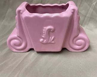 McCoy Pink Art Deco Planter 