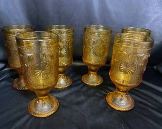 6- Tiara Footed Glasses 