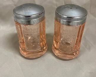 Pink Depression S & P Shakers 
