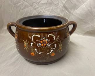 Redware Bean Pot 