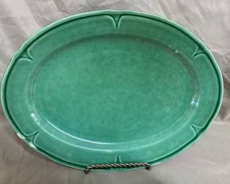 Mt.Clemens Green Platter - 11"