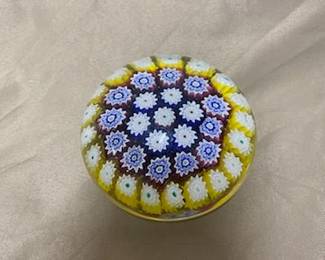 Millefiori Glass Paperweight 