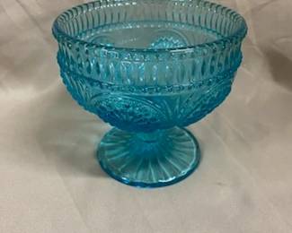 Pioneer Woman Turquoise Footed Sundae Cup 