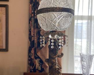 Antique art, deco buffet lamp two available