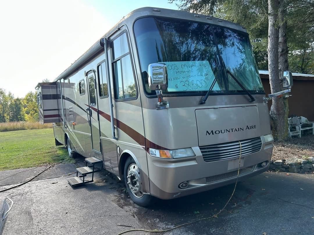 2003 Mountainaire motor home, 42k miles, gas engine, very good condition, $35,000.00