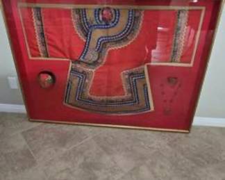 Antique Childrens Chinese Kimono in Shadowbox