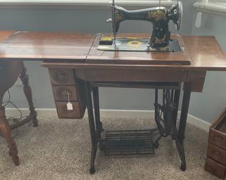 Singer sewing machine and cabinet-35x16x30