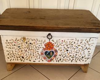Decorative wooden chest-35x18x21