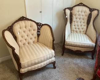 French Louis XV style chairs-33x36 & 27x44