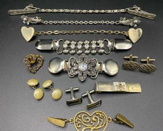 Tie Clips And Cuff links Assortment 