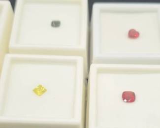  06 Ten Loose Stones Canary Tourmaline, Crystal Opal, Labradorite, Peridot