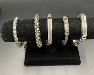 Chunky Silver Bracelets