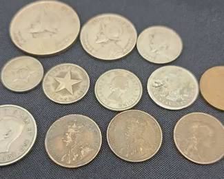 1800s1900s Mixed Foreign Coins Cuban, Panamanian, Canadian, Mexican