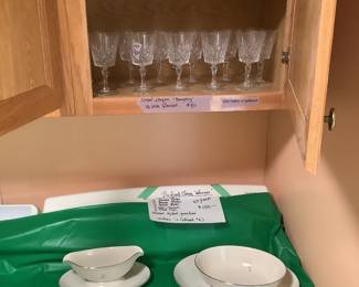 pickard China made in the USA.  Pattern is “Pickard Whisper”. 52 pieces. Twelve place settings