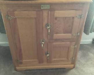 Oak vintage style ice box