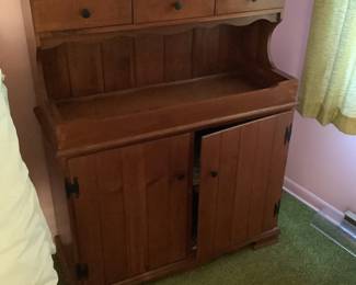 Knotty Pine dry sink measures 37” w x 15” d x 47” h.  Presale $125