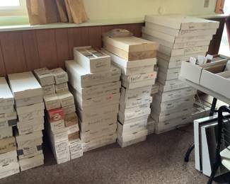 About 170,000 baseball cards.  From 1980 s on