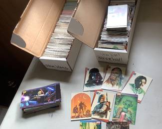 Hundreds of Star Wars cards