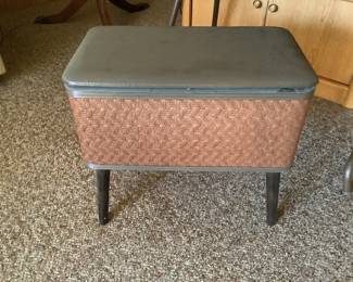 Really nice wicker hamper/ sewing box