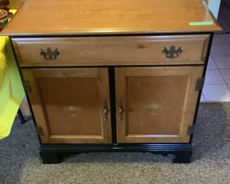 Maple and black cabinet measures 34” w  x 16” d x32” h presale $100
