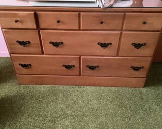 Matching double dresser measures 48” w x 18” d x 30” h.  Presale $120