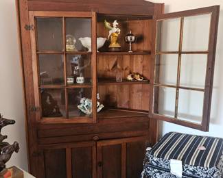 Antique, believed to be 1 piece.   Cushions go with the chairs out front.  1 chair gets 1 cushion. pics of chairs soon