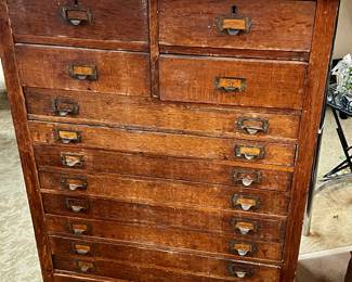 Antique map/drafting cabinet