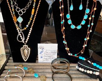 Collection of simulated turquoise, and southwest-inspired fashion jewelry