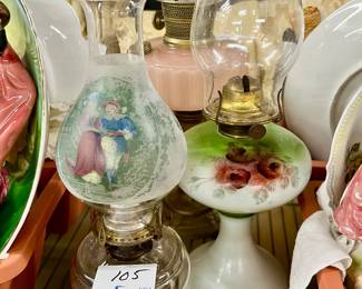 Antiques/vintage oil lamps