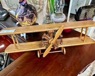 Wooden bi plane shelf