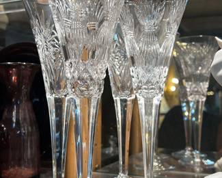 Set 4 Waterford champagne flutes – 2 prosperity, 2 health