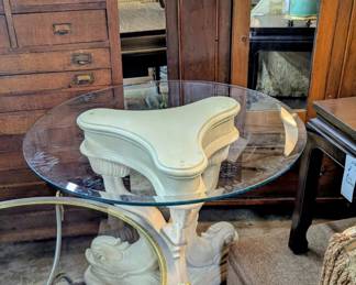 Maitland Smith Carved Kou Breakfast Table