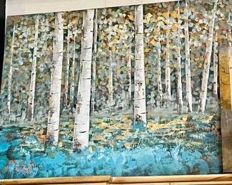 Aspen trees landscape art