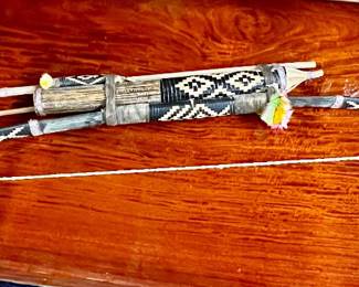 Handmade bow and arrow decor