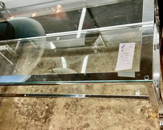 Chrome and glass coffee table