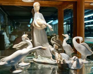 Lladro porcelain geese collection