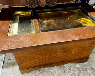Antique Japanese hibachi coffee table