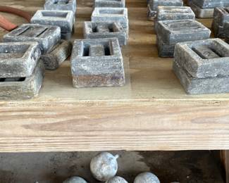 diving belt weights, sinkers and blocks of lead to make more