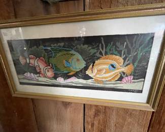 embroidered reef scene -- stunning colors