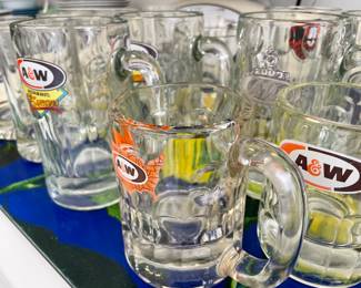 beer steins and A&W float steins