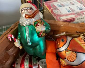 huge christmas collection -- lots of mercury glass, new and old