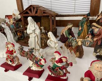 about five nativity scenes (maybe more!) including thomas kincaid