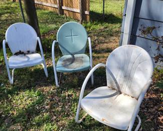 Vintage metal chairs