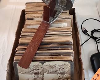 Stereoscopic Viewer and lots of old cards