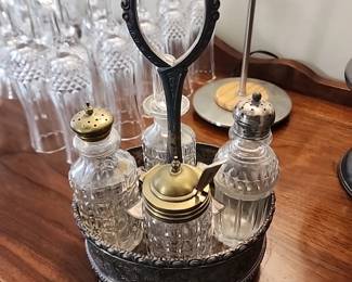 Antique cruet set