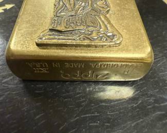 Brass Zippo Barrett Smythe Lookout Indian Chief- Cigar Store